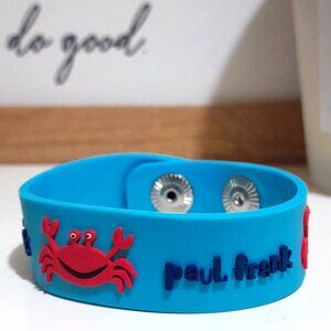 Y2k Rare Paul Frank Rubber Lobster Snap Bracelet